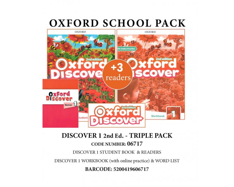 OXFORD DISCOVER 1 2ND TRIPLE PACK - 06717