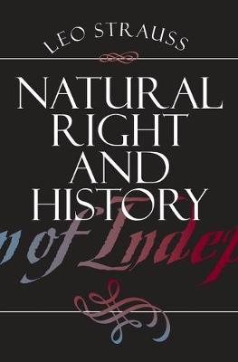 NATURAL RIGHT AND HISTORY PB